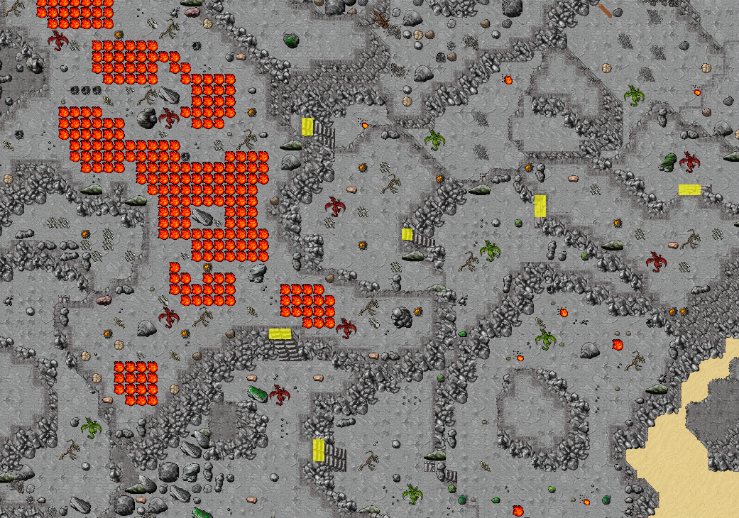 Dragon Mountain Ankrahmun – szczegółowa mapa terenu